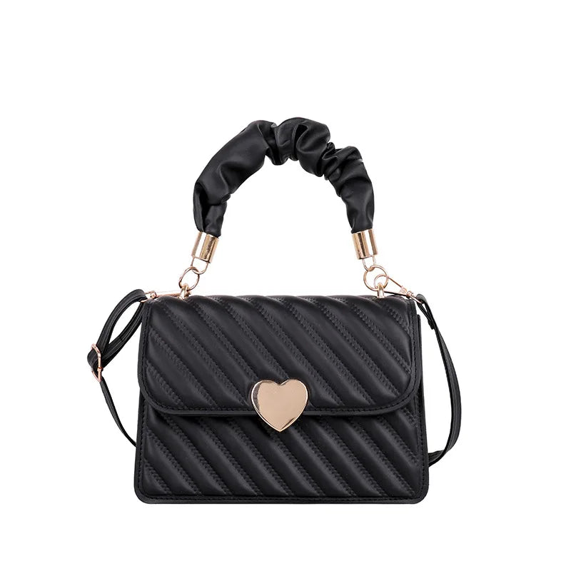 Fashion Texture Pleated Handbag Spring Tide Single Shoulder Messenger Bag