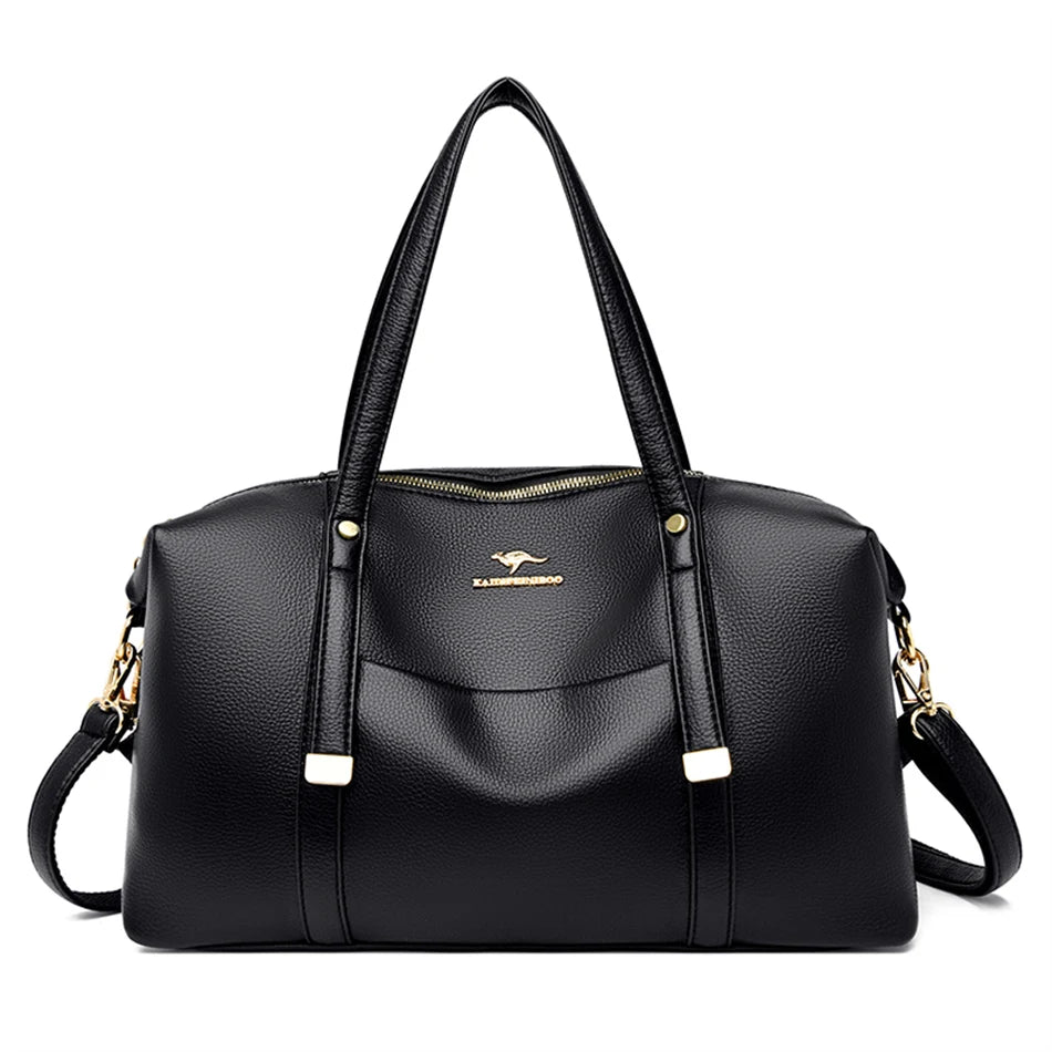 Casual Tote Bag Soft Leather Large Capacity Handbag Women's Bag