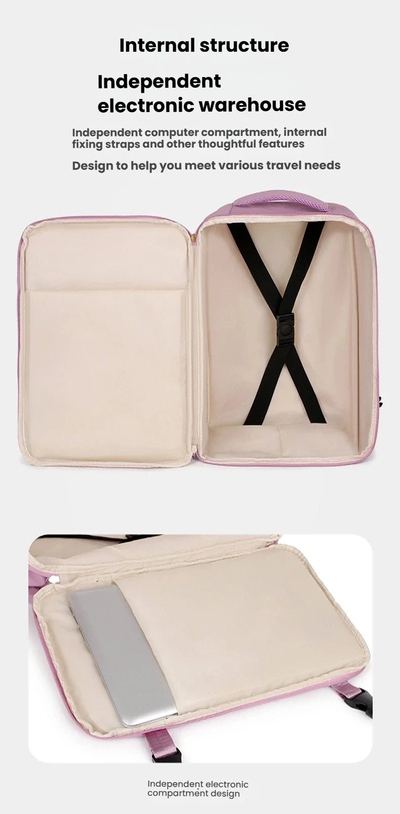 Women Men Hand Luggage Backpack Business College Laptop Travel Backpack Waterproof Carry on mochila viaje cabina avion 40x20x26