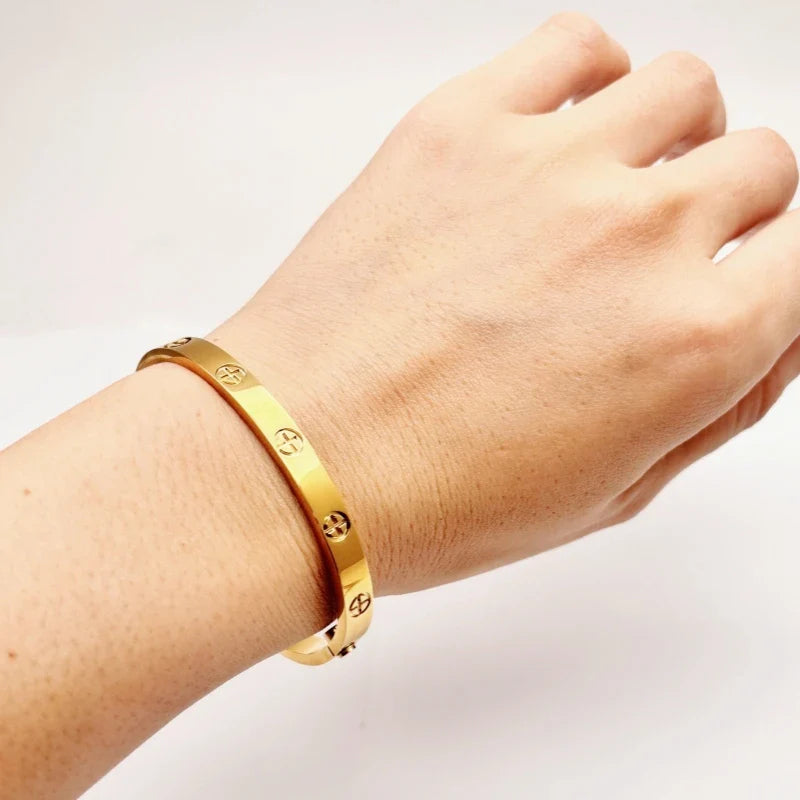 Luxury Brand Jewelry Fashion Stainless Steel Charm Luxury Jewelry Bangle SCREW Cartierreds Bracelets Couple Gift