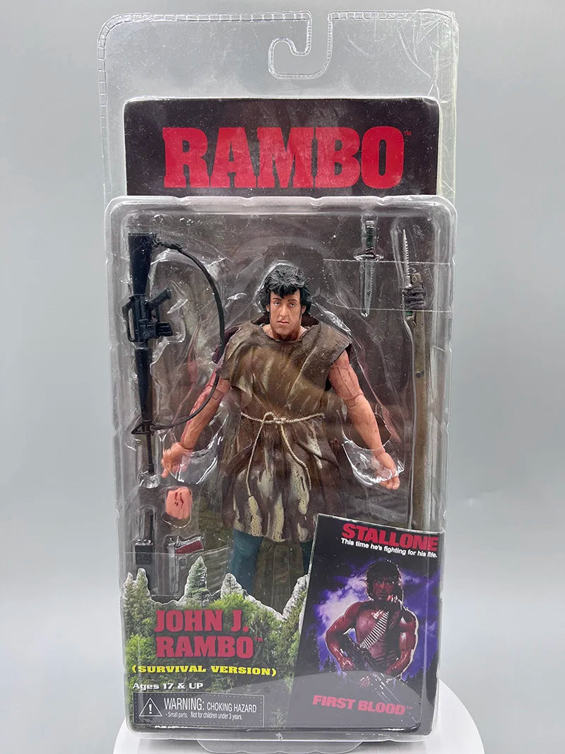 NECA Figure First Blood John J Rambo PVC Action Figure Collectible Model Special Forces Soldier Toys Joint Movable Birthday Gift