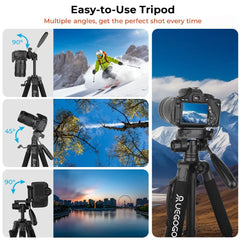 Portable Camera Tripod Aluminum Alloy 6kg load capacity for DSLR Nikon