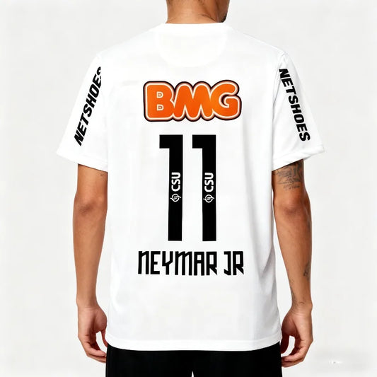 Santos Neymar Football Jersey for Men and Women, Outdoor Sports Casual T-shirt, Comfortable for Adults and Children, 3D Printing