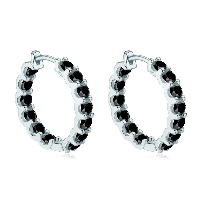 IOGOU Hoops 100% 925 Sterling Silver Real 3mm Moissanite Stud Earrings For Women Sparkling Jewelry Gifts with Certificate Gifts