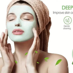 Green Tea Moisturizing Solid Smear Mask Quickly Cleans Face Nose Melanin Skin Nourishes Skin Shrink Po&res Brightening Mud Film