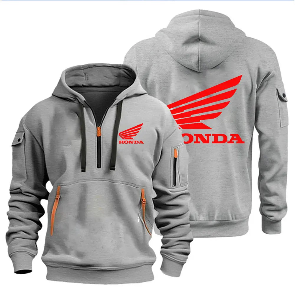 Men's Clothing Hoody Hoodie Motorcycle Jacket Honda Wing Logo Print Sweatshirt Pullover Trendy Biker Jacket Autumn and winter