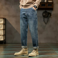 Jeans Men Loose Fit Blue Baggy Jeans Fashion Spring And Autumn