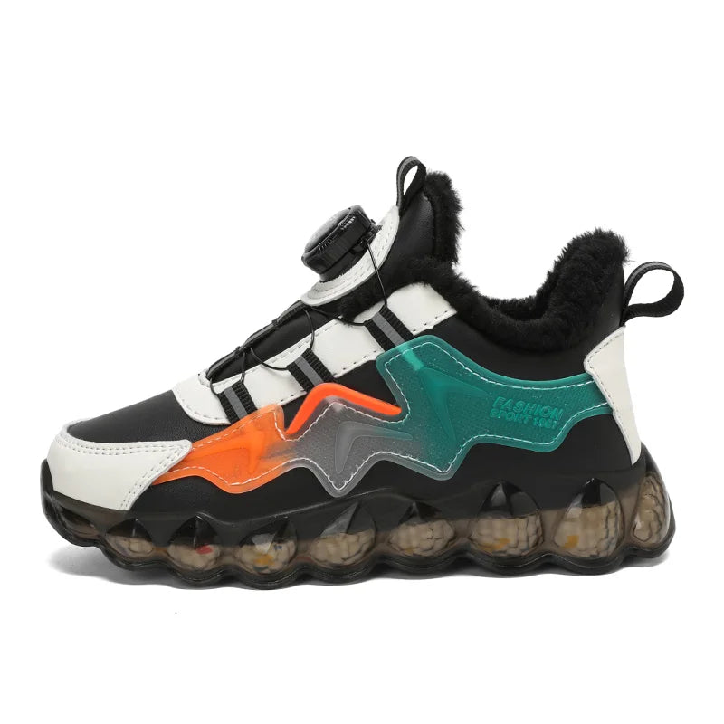 Winter Children Shoes Boys Sneaker Warm Plush Waterproof Kids Snow Shoes Fashion Outdoor School Sports Tennis Shoes for Boy