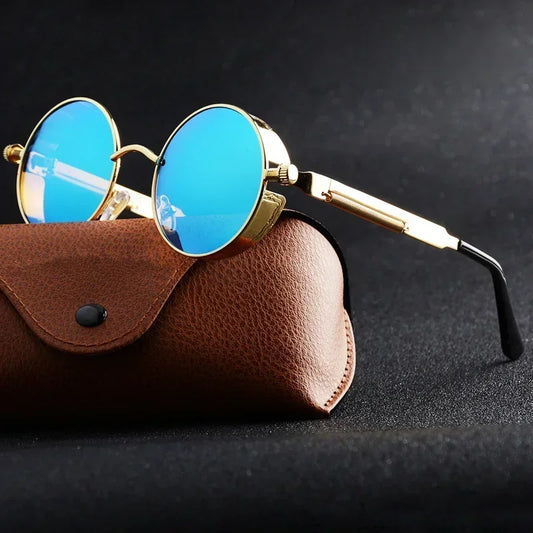 Round Sunglasses Man Gothic Steampunk Sun Glasses for Women Brand Designer Vintage Fashion Metal Shades Eyewear Gafas De Sol