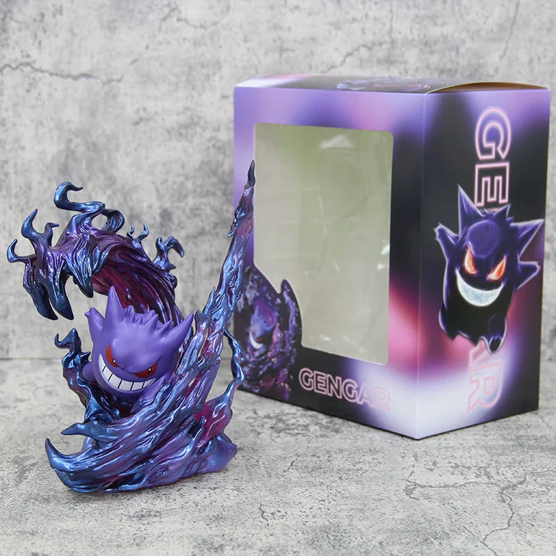 18cm Pokemon Gengar Figure, Anime Action Model Collectible Statue for Display, Halloween Christmas Birthday Gift