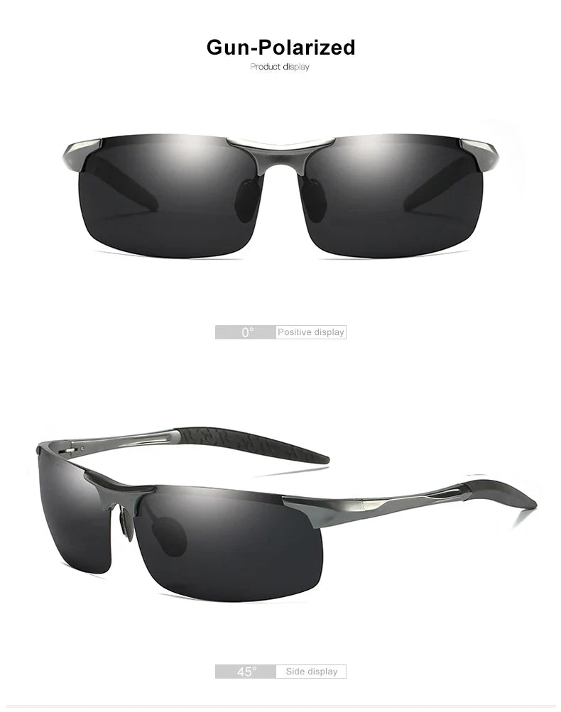CLLOIO Aluminum Photochromic Sunglasses Men Polarized Day Night Driving Chameleon Glasses Anti-Glare Change Color Sun Glasses UV