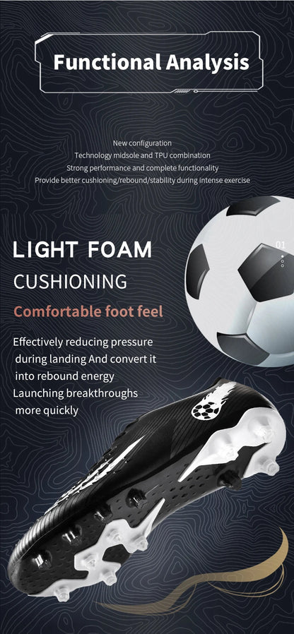 Soccer Shoes Sport Outdoor Men Breathable Cleats FG Football Boots