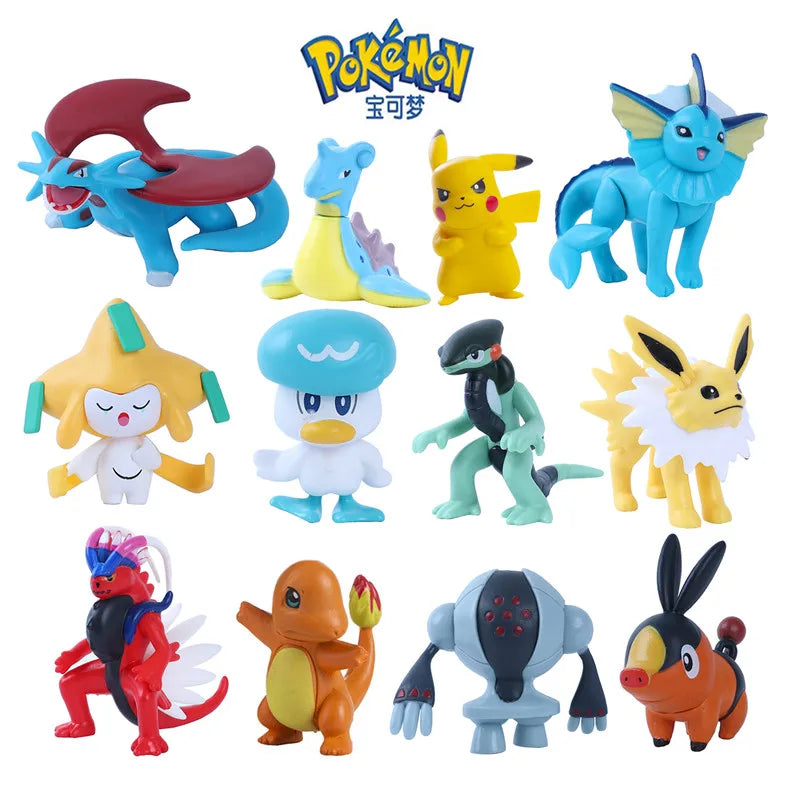 Pokemon Cartoons Movie Anime Figure Gengar Charizard Pikachu Collection Model Pocket Monster Action Toys Kids Christmas Gifts