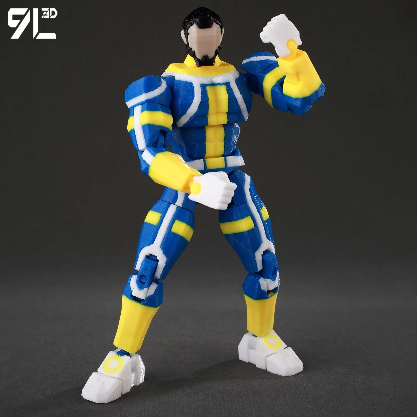 9L3D Lucky13 Invincible IMMORTAL Action Figure Dummy13 BlueYellow Suit T13 Multi-Jointed 3D Printed Collectible Toys Titan13