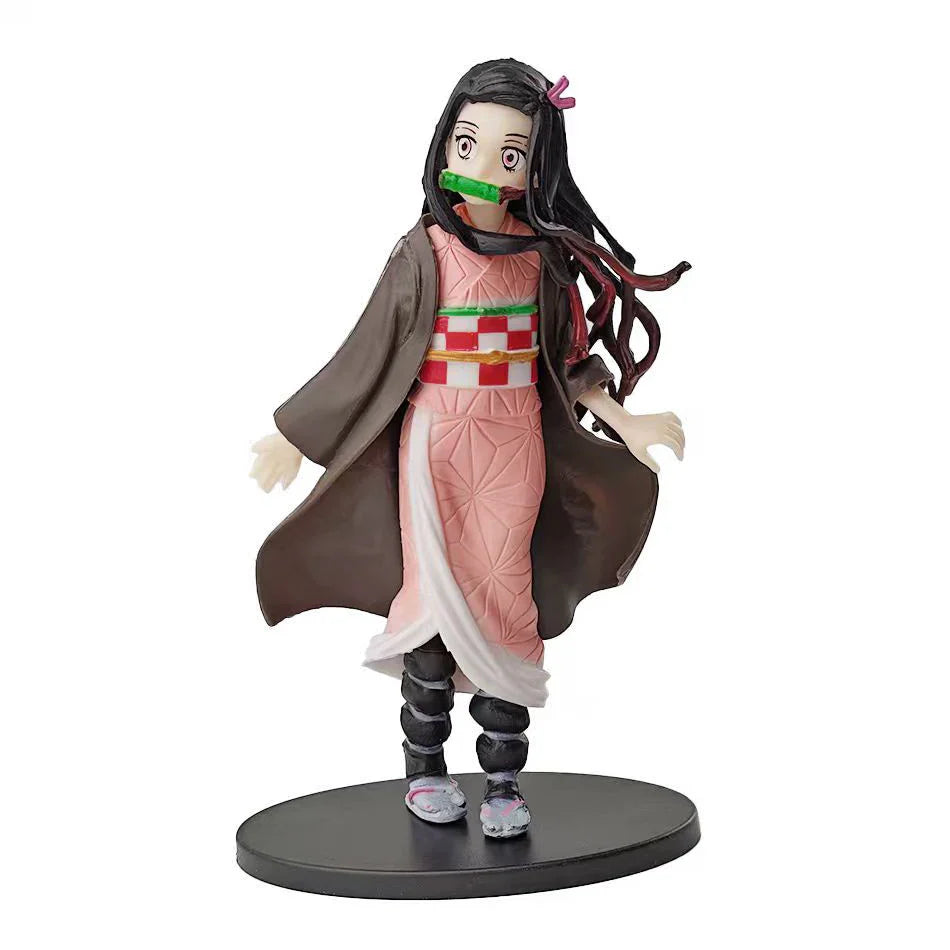 16cm Anime Demon Slayer Kimetsu no Yaiba Figure Kamado Tanjirou Action Figure Agatsuma Zenitsu Nezuko Warrior PVC Doll Model Toy