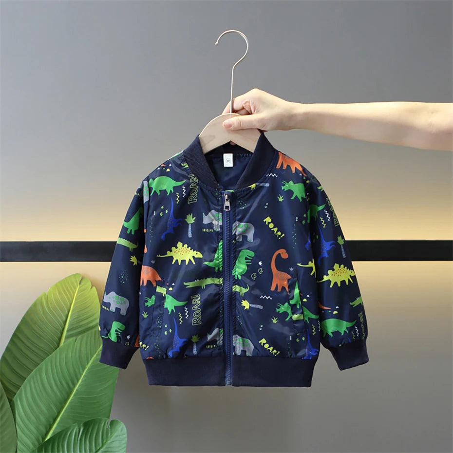 Boys Coat Outerwear Dinosaurs Pattern Boy Coats Kids Casual Style Jacket Boy Toddler Clothes Boy