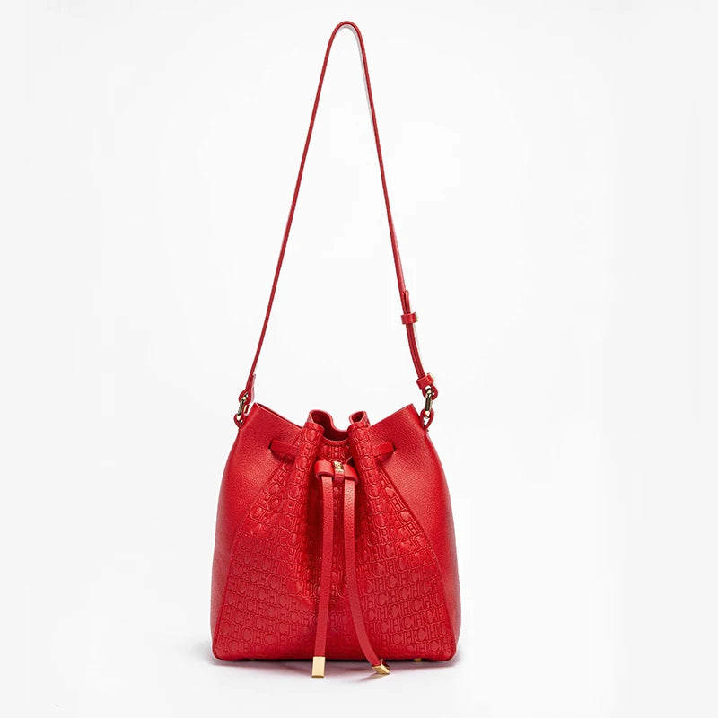 Women's Top Handbag Pink Drawstring Bucket Bag Graduation Gift