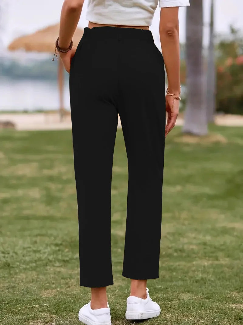 Europe and the United States Ladies Spring and autumn solid color double-pocket
