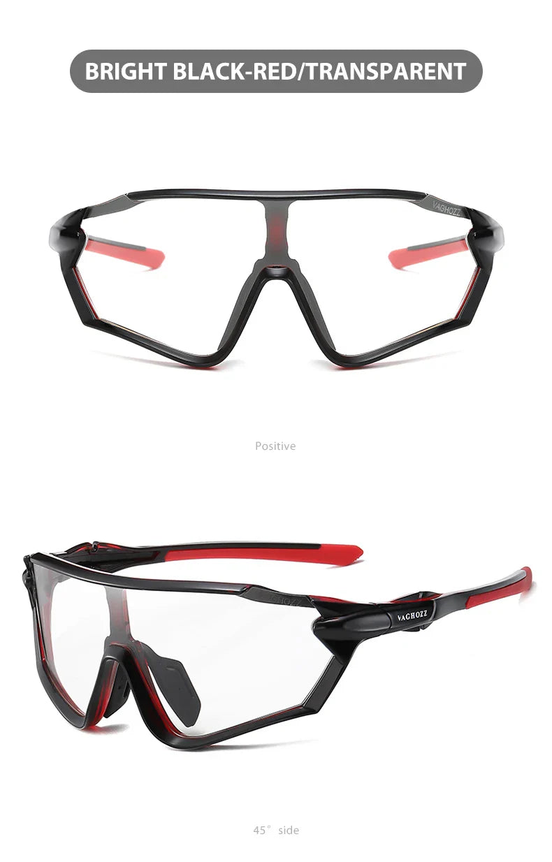 VAGHOZZ Brand New UV400 And Photochromic Cycling Glasses Outdoor Sunglasses Men Women Sport Eyewear MTB Bike Bicycle Goggles