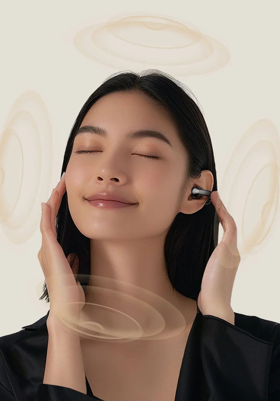 UGREEN Open Ear Clip Wireless Earbuds Bluetooth Sports Earphones Headphones in Mic with Earhooks & Ear Hook