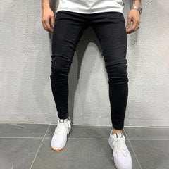 SKinny Jeans Solid Color Slim Fit Casual Pants Fashion Mens Designer