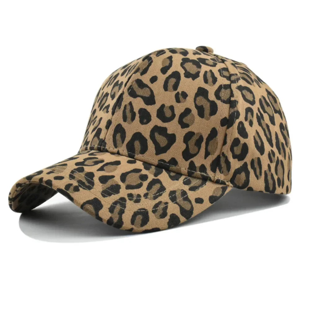 Fashion Adjustable Hip Hop Men Women Leopard Print Baseball Cap Sun Hat