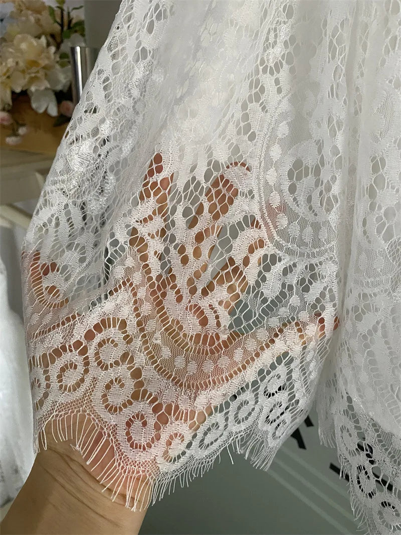 Girl's White Gauze Princess  Dress Performance Dress Flower Girl Wedding Little Girl Host Piano 1-5 Y wedding dress