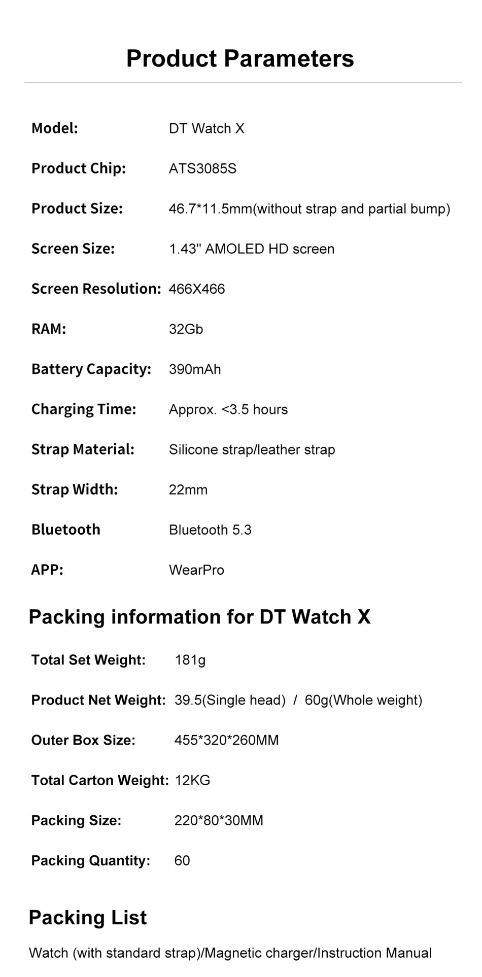 2025 New For OPPO Watch X Smart Watch 4GB Large Memory Music Video Player TWS Headphones AMOLED HD Business High-end Smartwatch