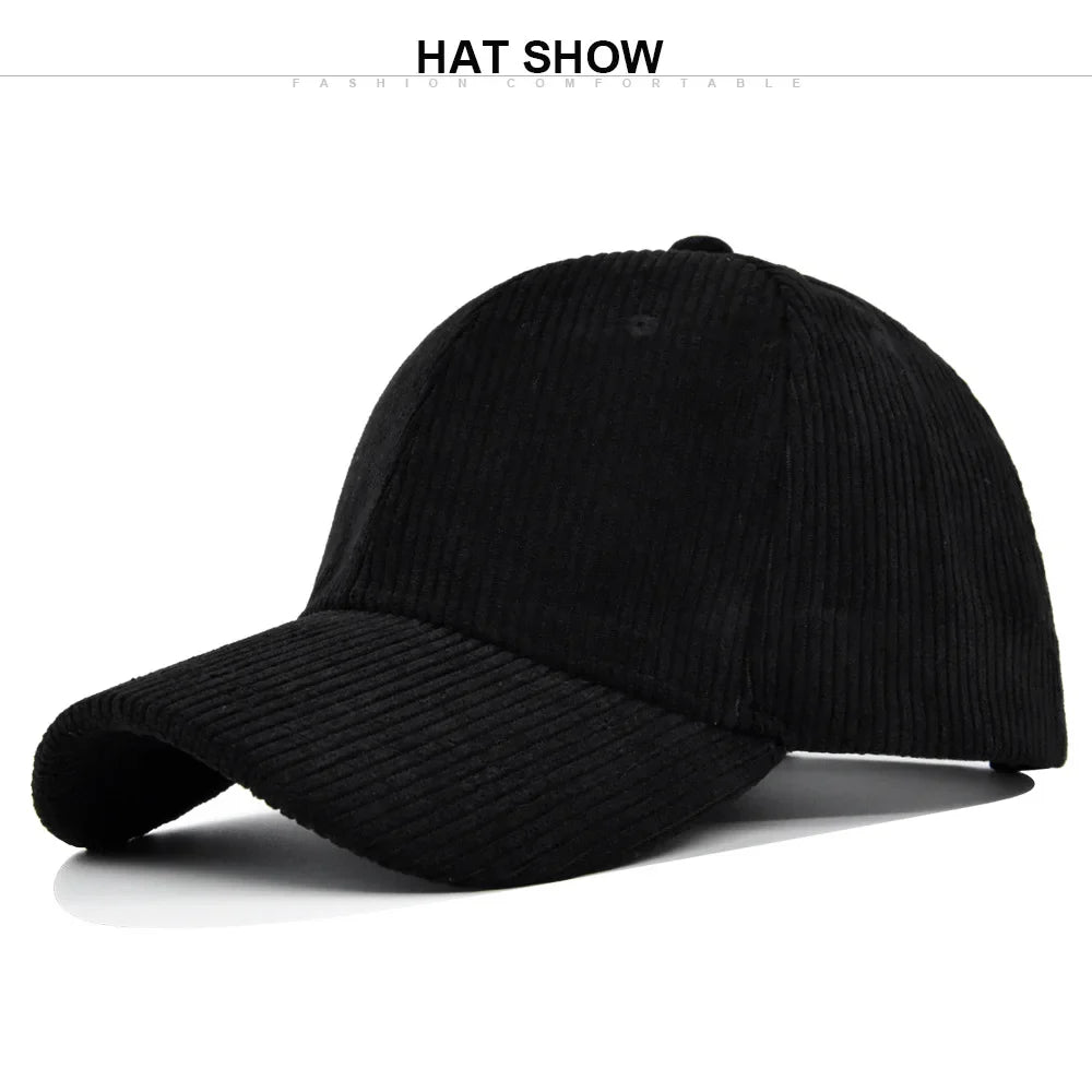 Corduroy Hat Korean Version Ins Baseball Cap Korean Version Versatile Show Face Small Curved Eaves Street Fashion Brand Cap Man