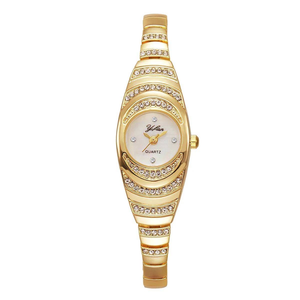 Elegant Women Watches Fashion Rhinestone Ladies Quartz Watch Bracelet Wristwatches Reloj Mujer（Without Box）