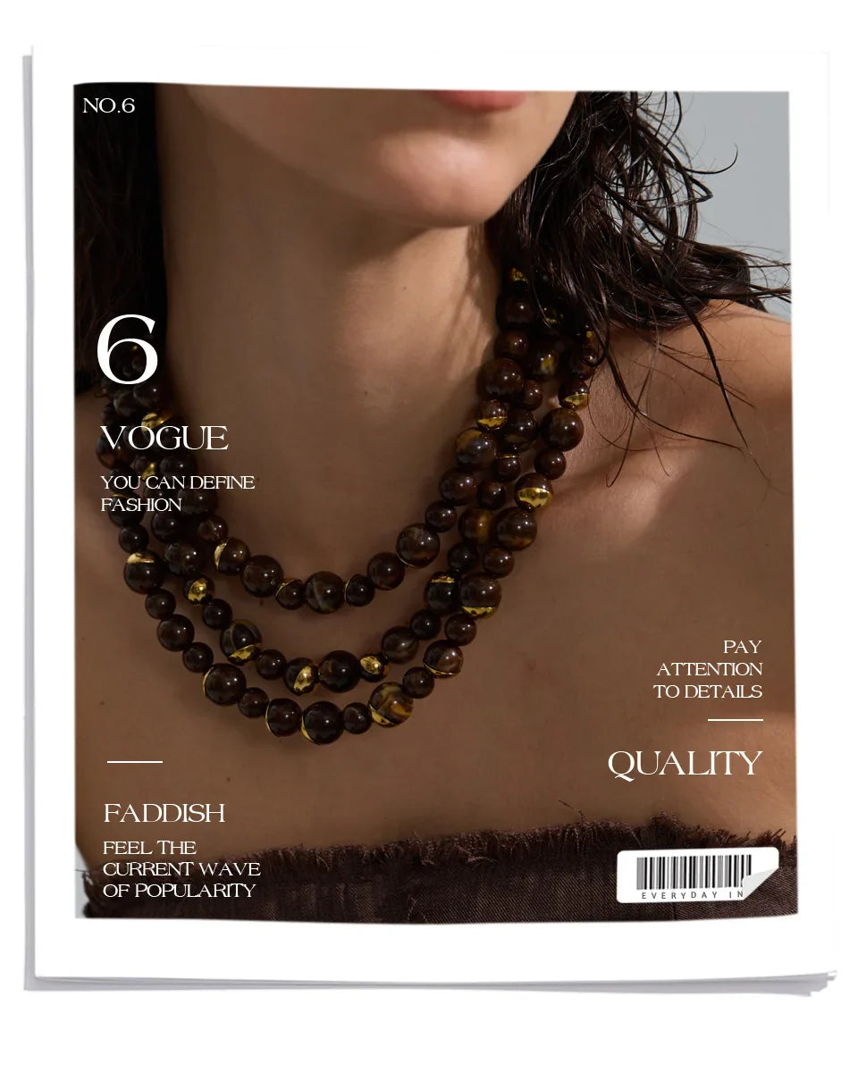 Yhpup Arrivals Handmade Jewelry Simulated Pearls Round Beads Chain Layered Necklace Earrings Stainless Steel Flower Chic Jewelry