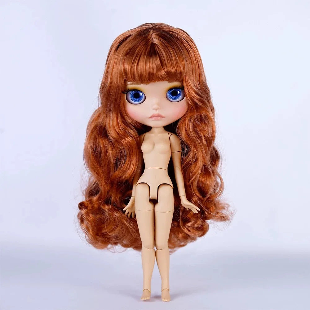ICY DBS Blyth Doll Tan Skin Matte Face Glossy Face Pouting Lips 30CM BJD 19 Joints Body Doll DIY Make Up Costume Doll Gift Toy