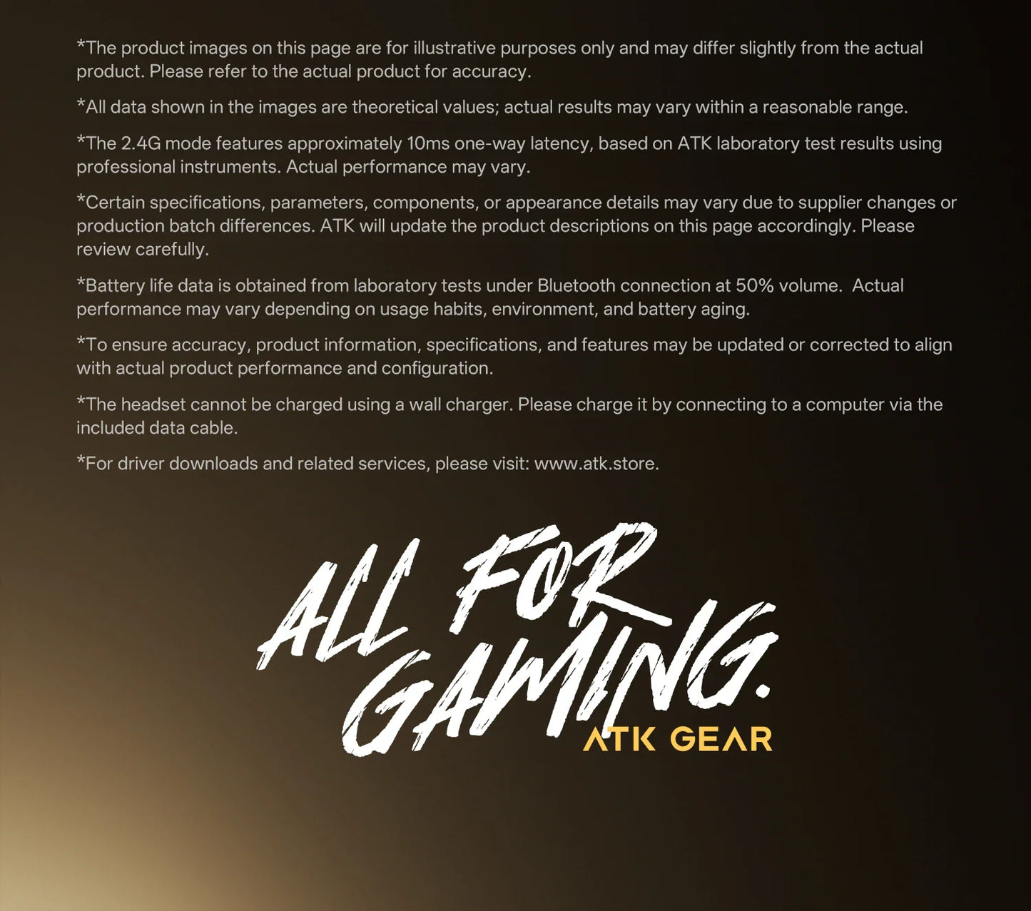 ATK M1 Game Headset Three Mode Wireless Headworn PS5  PC Gaming Headset Microphone Virtual 7.1 Surround Noise Reduction Headset