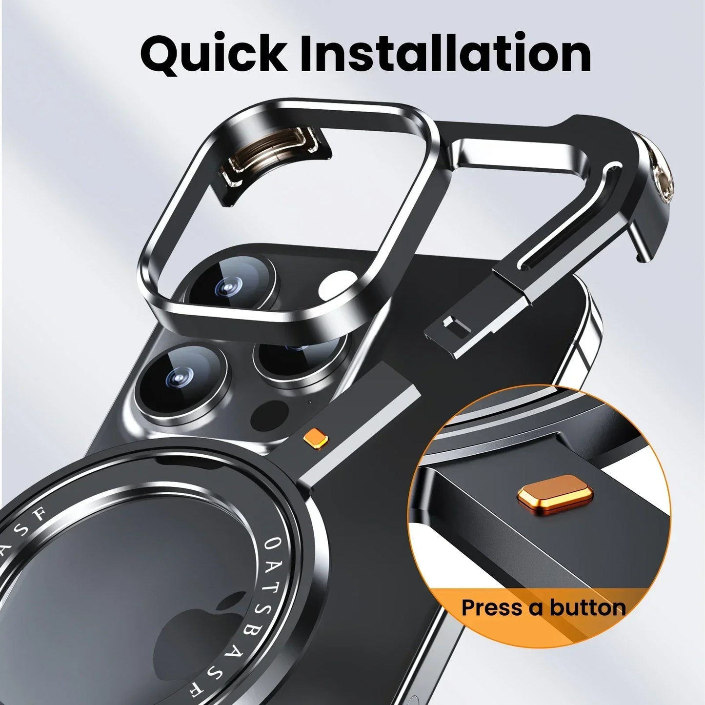 Magnetic Z Shape Metal Phone Case For iPhone 17 Air 15 16 Pro Max Shockproof Bumper With 360° Rotation Holder Protective Cover