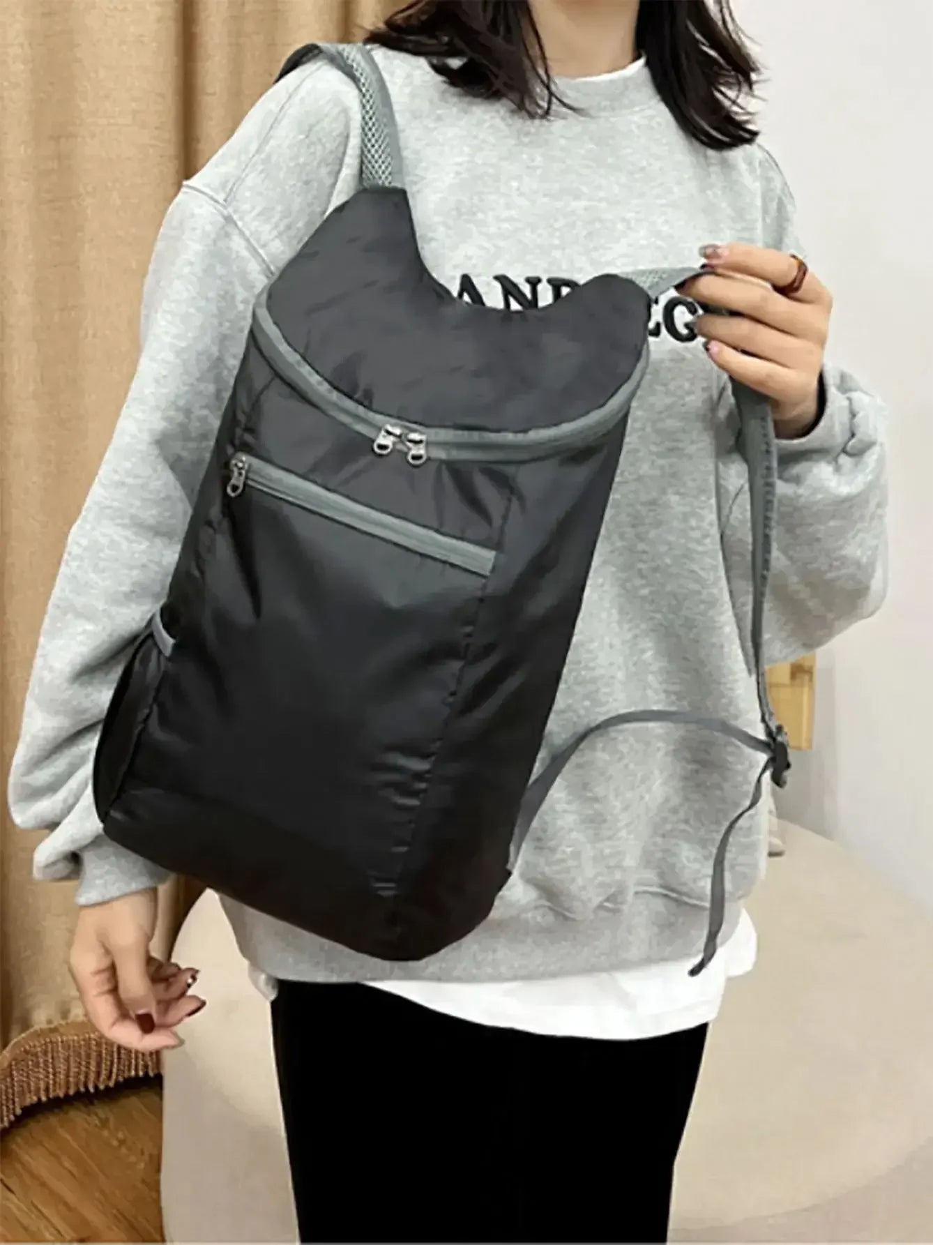 1pc Weekend Travel Bag, Foldable Waterproof Tear-resistant Lightweight Backpack, Large Capacity Travel Business Backpack, Sports