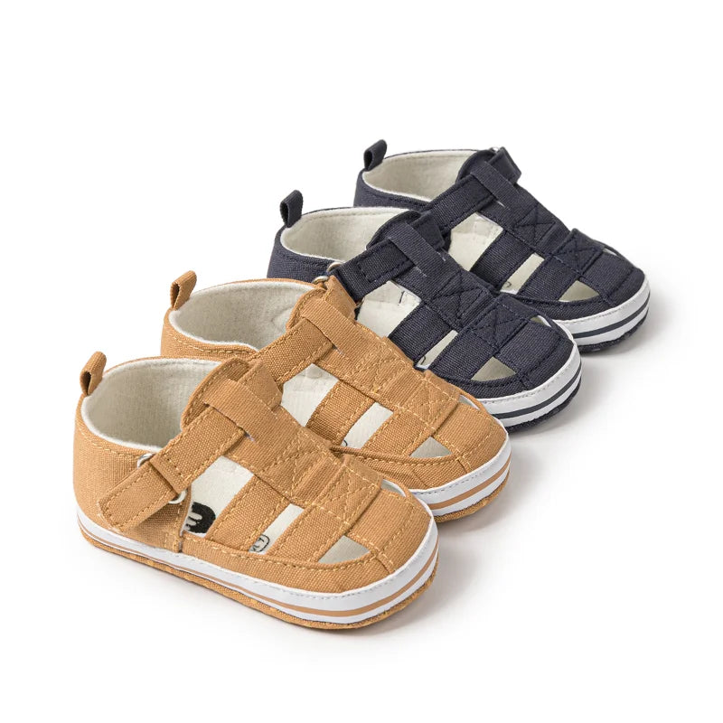 Girl Shoes Sandals Summer Canvas Anti-Slip Rubber Sole Non-slip Toddler