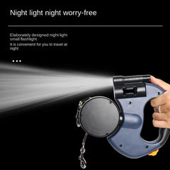 Double dog Leash Light retractable roulette double end leash Portable rotating pet leash