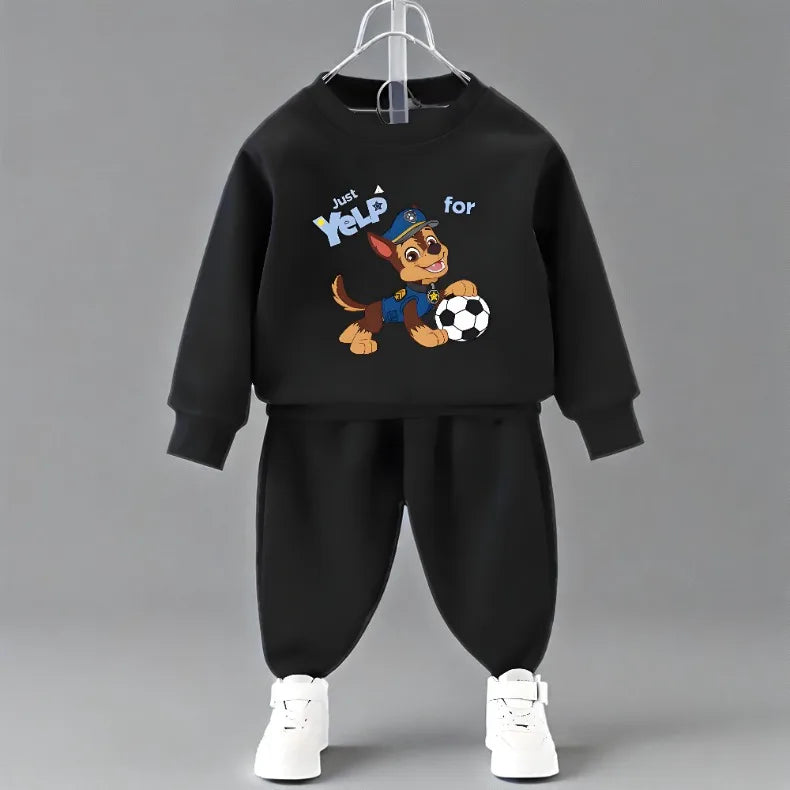 PAW Patrol Spring Fall Boys O Neck Pullover and Sweatpant Two Piece Set Children's Casual Hoodies Sets Kids Sport Clothes Suit