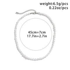 Simple Imitation Pearl Necklace for Women Man Teens Fashion Punk Hip Hop Choker