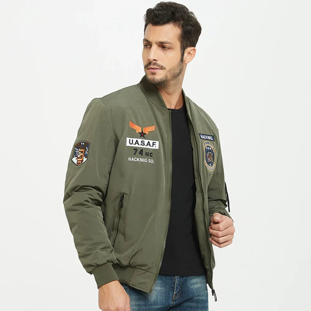 Men Pilot Jackets - Bomber Coat  - Air Force Flight Jacket - Aviator nation Jacket