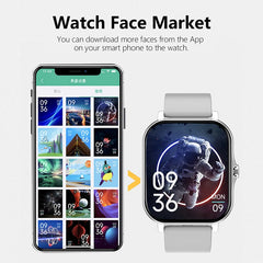 2025 Men Smart Watch Fitness Clock Sports Heart Monitor Smartwatch Bluetooth Call Music Playback 1.83'' Wrist Watches for Women