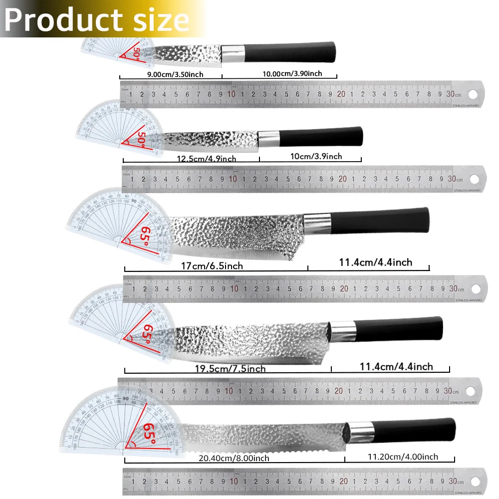 Chef knives 6 Set Professional Japanese Kitchen knives High Carbon stainless steel
