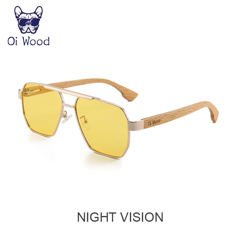 Sunglasses For Men Women Square Metal Sun Glasses Blue Lens