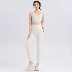 Women Yoga Set 2pcs Sport Suit Gym wear Workout Clothes Sports Crop Top High Waist