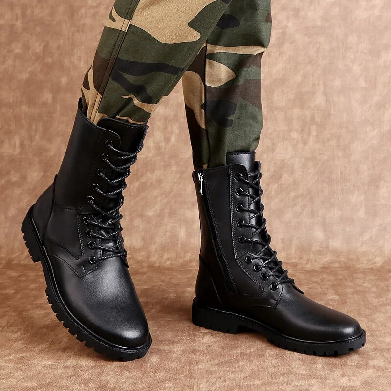 Army Boots for Men Side Zipper Comfortable Shoe Military Men's Boots Casual Shoes