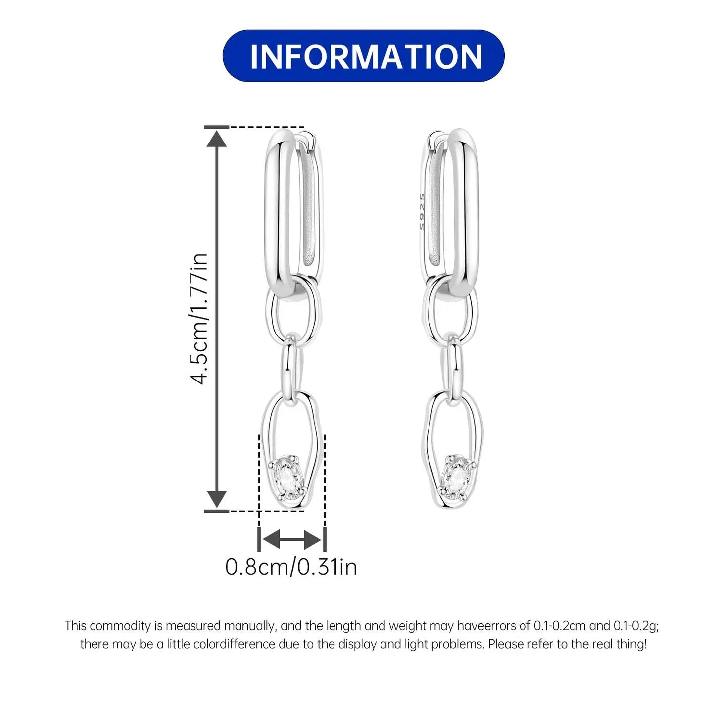 PANPOKI 925 Sterling Silver Multi Layer Starry Tassel Drop Earrings Women Earrings Charm Trend Versatile Party Jewelry Gifts