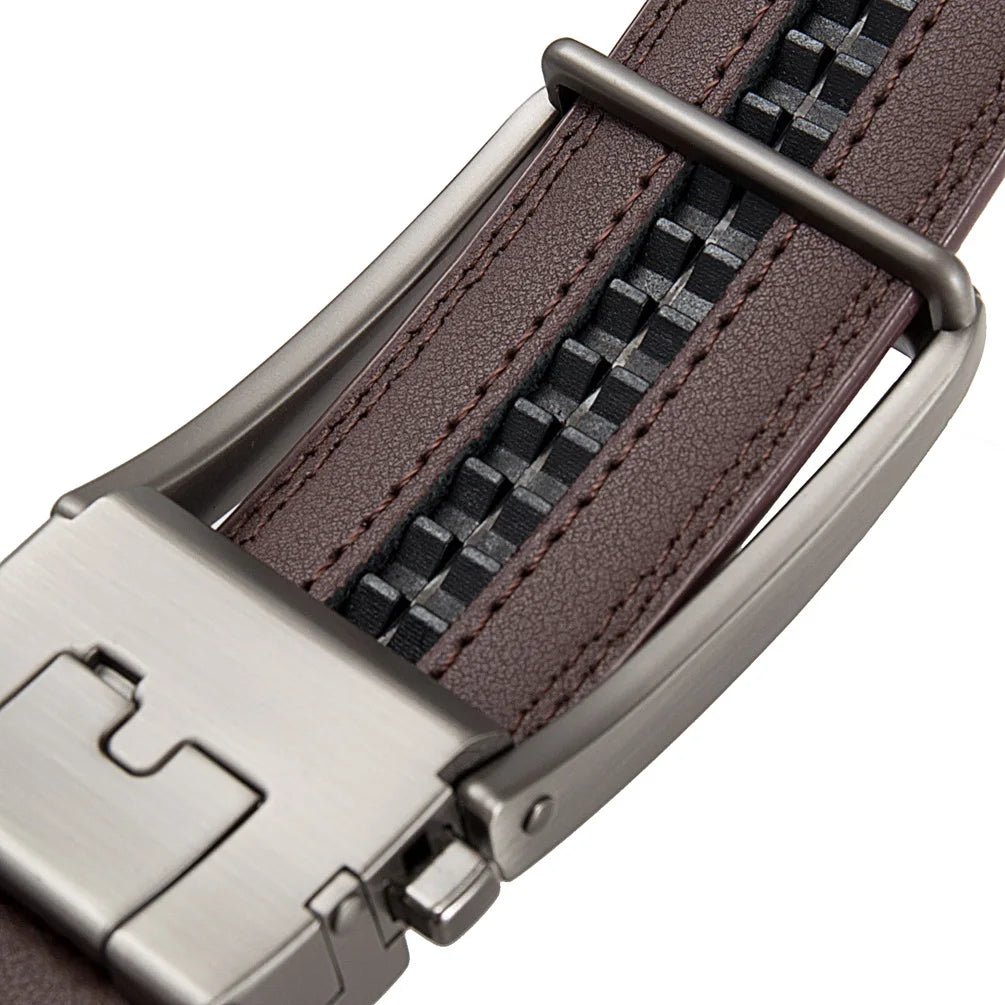 Famous Brand Belt Male Designer Automatic Buckle Genuine Leather Men Belt  Luxury Belts for Men 3.5cm New Black Brown Plus Size