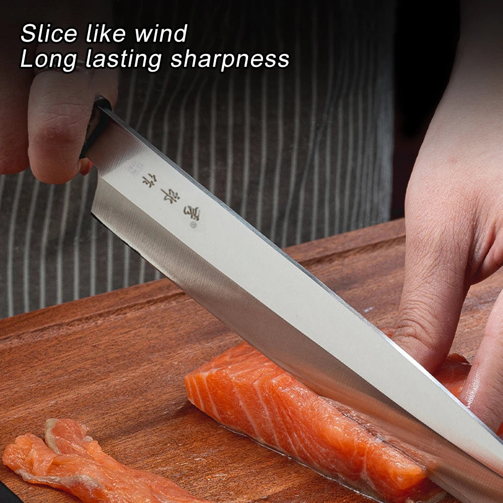 Japanese Salmon Sashimi Knife Professional Meat Cutting Sushi Cooking Knives Kitchen