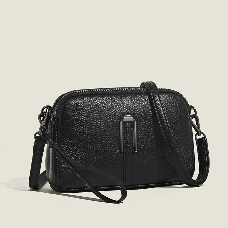 Genuine Leather Bag Women's Crossbody Bag for Woman Female Solid