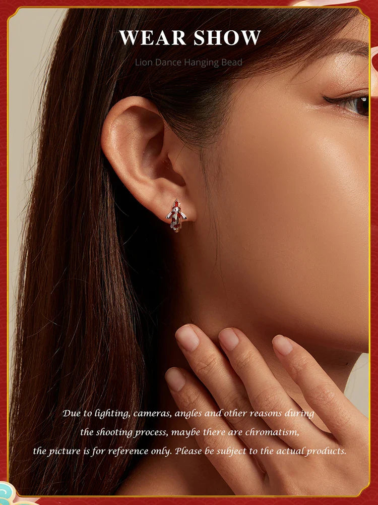 BAMOER Guardian Lucky Fish Rope Chain Bracelet Earrings Ring for Couple 925 Sterling Silver Enamel Jewelry Friendship Fashi